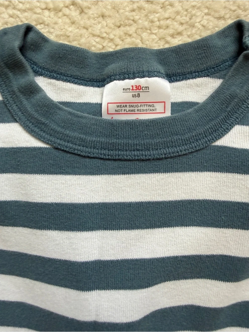 Hanna Andersson Long Sleeve Striped Pajama Set - light / dark blue